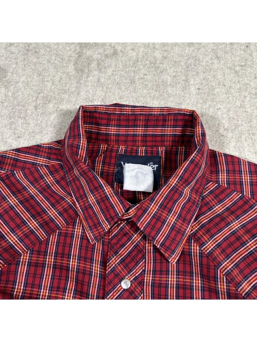 Vintage Wrangler Shirt Men’s XL? Red Southwestern Pearl Snap Cowboy Western